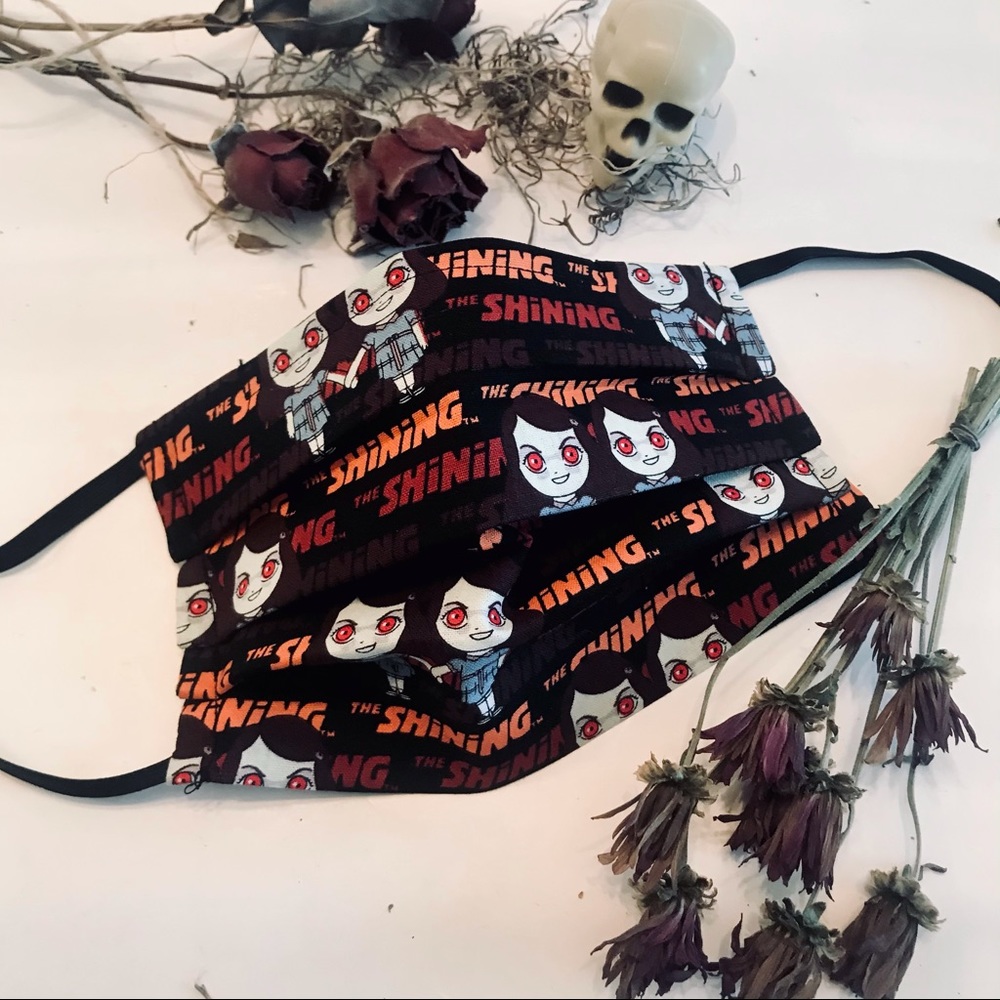 Horror print fabric face mask the shining